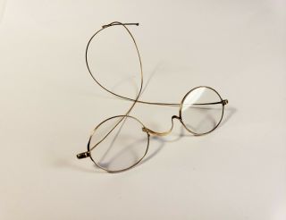 14k Antique Eyeglasses.  Marked And.  Solid Gold Spectacles.  Early 1900 