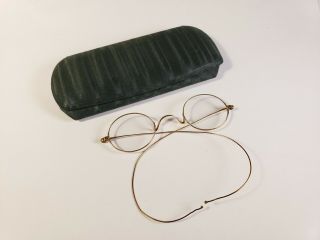 14K antique eyeglasses.  Marked and.  Solid gold spectacles.  Early 1900 ' s. 2