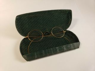 14K antique eyeglasses.  Marked and.  Solid gold spectacles.  Early 1900 ' s. 3