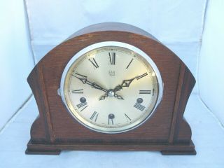 Rare Vintage Enfield Royal Art Deco Westminster Chime Clock In Order.