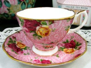 Royal Albert Old Country Roses Dusky Pink Lace Tea Cup And Saucer