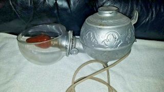 Antique Angle Mfg Co Oil Lamp Electrified