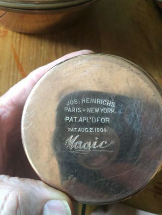 Vintage Joseph Heinrichs copper chafing dish 2