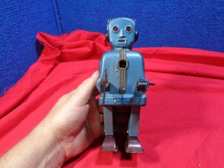 Attic Find.  Vintage Tin Litho Toy Wind Up Space Robot