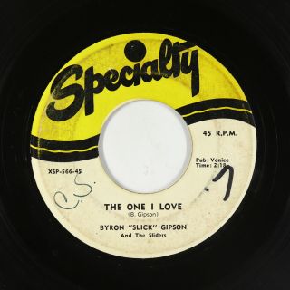 Doo - Wop R&b 45 - Byron Gipson - The One I Love - Specialty - Mp3