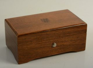 Rare Vintage Thorens Cylinder Music Box 4 Tune Inlaid Box Danube La Paloma