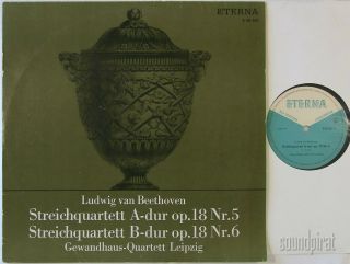 Suske Bosse Gewandhaus Quartet Beethoven Quartets Op.  18 5/6 Eterna Ed1 820657 Nm