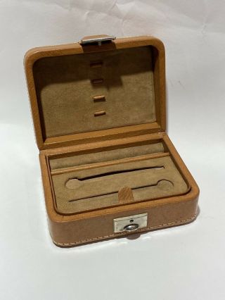 Vintage Leather Mark Cross Jewelry Box