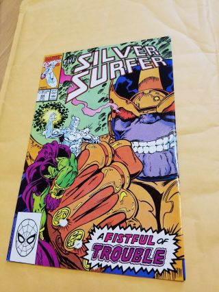 Silver Surfer 44 1st Appearance Of The Infinity Gauntlet Nm