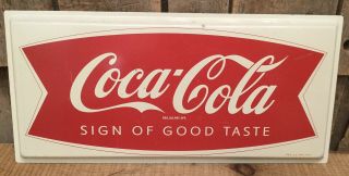 Vintage Coca Cola Soda Sign Of Good Taste Store Display Rack Advertising Sign