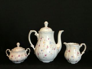 Triptis Rare Vintage Porcelain German Tea Set - Teapot,  Sugar And Creamer