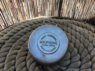 Vintage Mikiphone Swiss Portable Pocket Phonograph Gramophone
