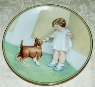 Vintage Bessie Pease Gutmann " The Reward " Plate Child 