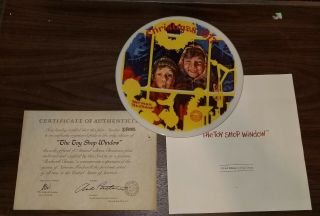 Norman Rockwell Collector Plate The Toy Shop Window Christmas 1977