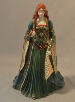 Vintage Royal Worcester English Porcelain Figurine - The Princess Of Tara L.  E.