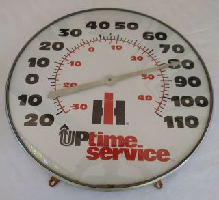 Vintage 18 " International Harvester Ih Uptime Service Thermometer Sign