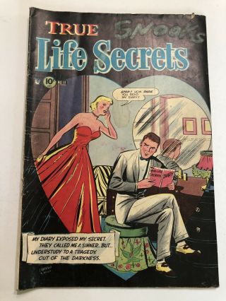 Vintage Comic Book 1953 True Life Secrets Volume 1 No.  11 Charlton