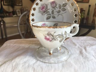 Vintage Tea Cup And Saucer Cherry China (rare) 1950s