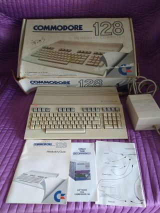 Vintage Commodore 128 Personal Computer Model C128 With Power Supply -