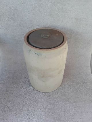 Vintage Weyman ' s Snuff Crock with Lid Stoneware Jar Pottery Pot 3