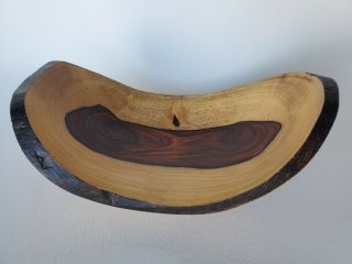 Hand Carved Wood Bowl - Costa Rica Guanacaste Natural Wood Small Size