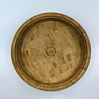 Vintage Hand Turned Wood Bowl With Lid 9 