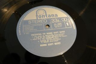 Presenting the Ronnie Scott Sextet Stan Tracey UK Fontana SFL 13079 Jazz Rare LP 2