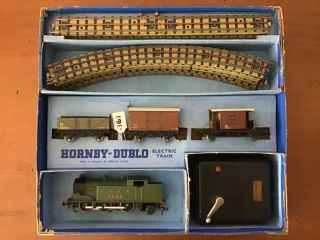 Vintage Hornby Dublo (oo) Lner Electric 3 Rail Goods Set Edg7.  (1947 - 53)