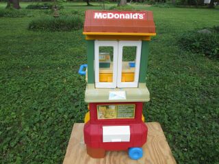 Vintage Fisher Price Mcdonalds Drive Thru Playset With Accessories Ready To Play