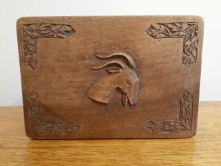 Antique Vintage Carved Wooden Jewelry Box