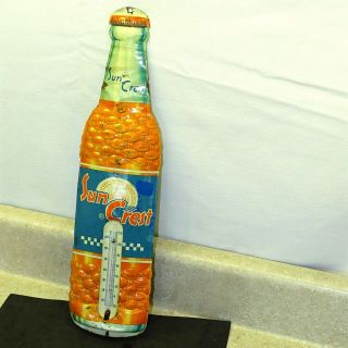 Vintage Advertising Thermometer Sun Crest,  Orange Pop Soda, 2
