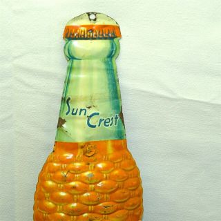 Vintage Advertising Thermometer Sun Crest,  Orange Pop Soda, 3