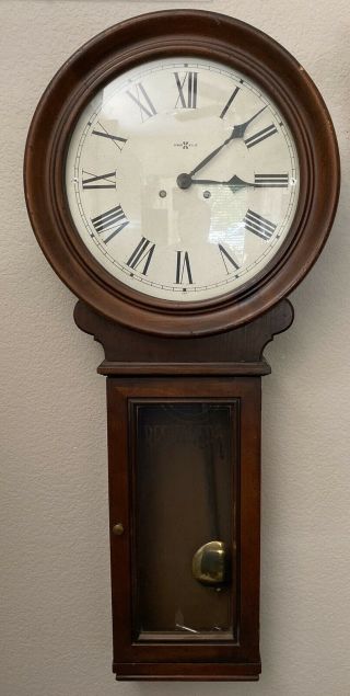Vintage 1972 Us Howard Miller Regulator Pendulum Wall Clock Model 4923 With Key