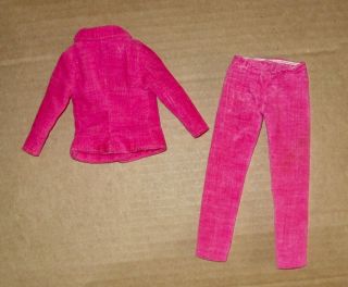 Japanese Exclusive BARBIE Pink Velvet Pantsuit 2615 3