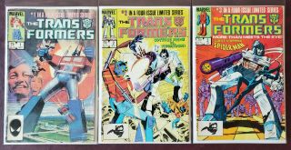 The Transformers 1,  2,  3 (sep 1984,  Marvel)