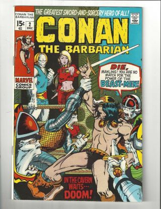 Conan The Barbarian 2 6.  0 (ow/w) Fn Marvel Comics 1970 Bronze Age