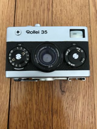 Vintage Rollei 35 Film Camera,  Zeiss Lens,  Mechanically,  No Battery