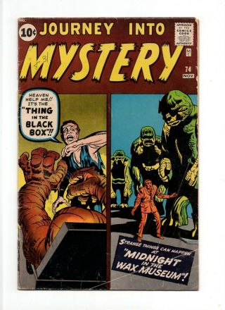 Journey Into Mystery 74 Vintage Marvel Comic Pre - Hero Horror Scifi Silver 10c