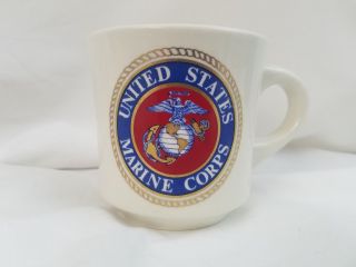 Vintage Chronomatic United States Marine Corp Coffee Cup Mug Diner Style Euc