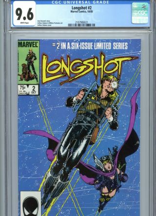 Longshot 2 Cgc 9.  6 White Pages X - Men Art Adams Cover & Art Marvel Comics 1985