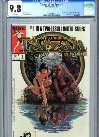 Tarzan Of The Apes 1 Cgc 9.  8 White Pages Marvel Comics 1984