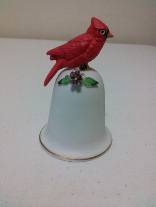 Lefton China Hand Painted Cardinal Bell