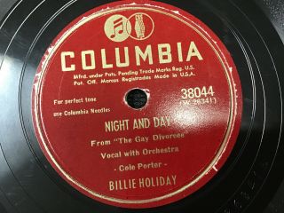 Billie Holiday Columbia 78 rpm 38044 Gloomy Sunday/Night And Day - Classics 3