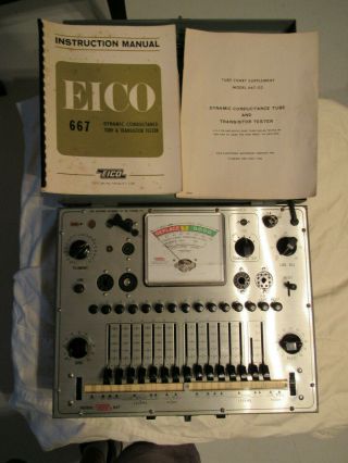 Vintage Eico Model 667 Dynamic Conductance Vacuum Tube & Transistor Tester