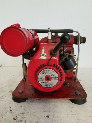 Vintage Small Portable Ohlsson & Rice 1hp Hobby Gas Engine W/ Kenco Water Pump