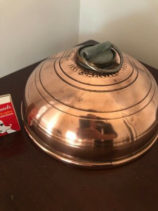 Vintage/antique Solid Copper Hot Water Bottle/bed Warmer By Wafax