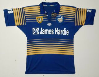 Vintage Nrl Parramatta Eels 1995 Home Jersey Size Mens L