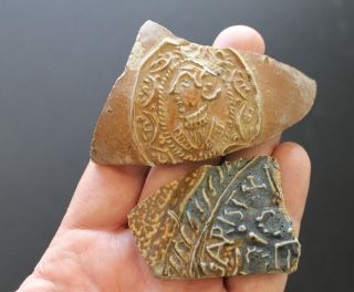 German Stoneware Shards Bellarmine Bartmann Jug Portrait 16th Century