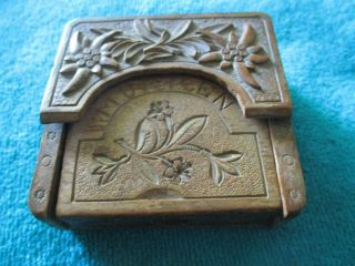 Jewelers Antique Wood Carved Pocket Watch Display Box