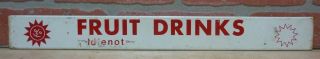Idlenot Dairy Fruit Drinks Vintage Doorpush Store Display Rack Sign Vermont